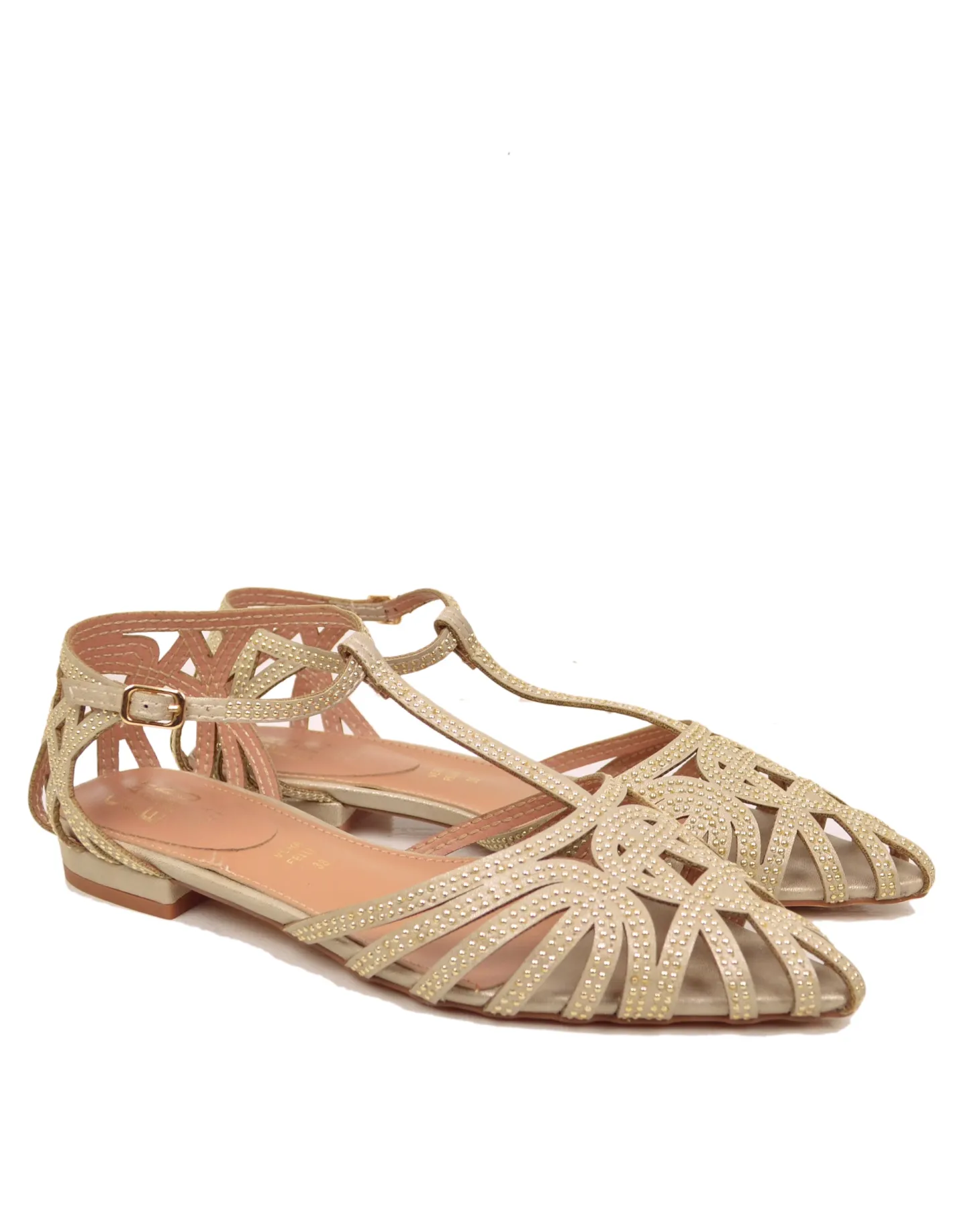 Ballerine con Borchiette Eleganti a Punta SlingBack CAFFéNero Laminato