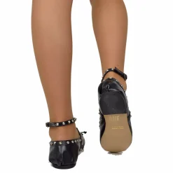 Ballerine DIVINE FOLLIE Donna Nere Punta Squadrata con Borchie Made in