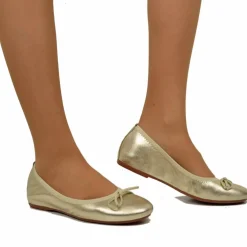 Ballerine in Nappa Platino Elasticizzate con Zeppetta interna