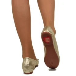 Ballerine in Nappa Platino Elasticizzate con Zeppetta interna