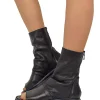 Black Soft Nappa Open Toe Platform Sandals