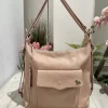 Borsa a Spalla che diventa Zaino in Vera Pelle Rosa Cipria Logo K FIAM