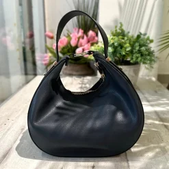 Borsa Luna Vera Pelle Blue con Tracolla o a Spalla o Pochette