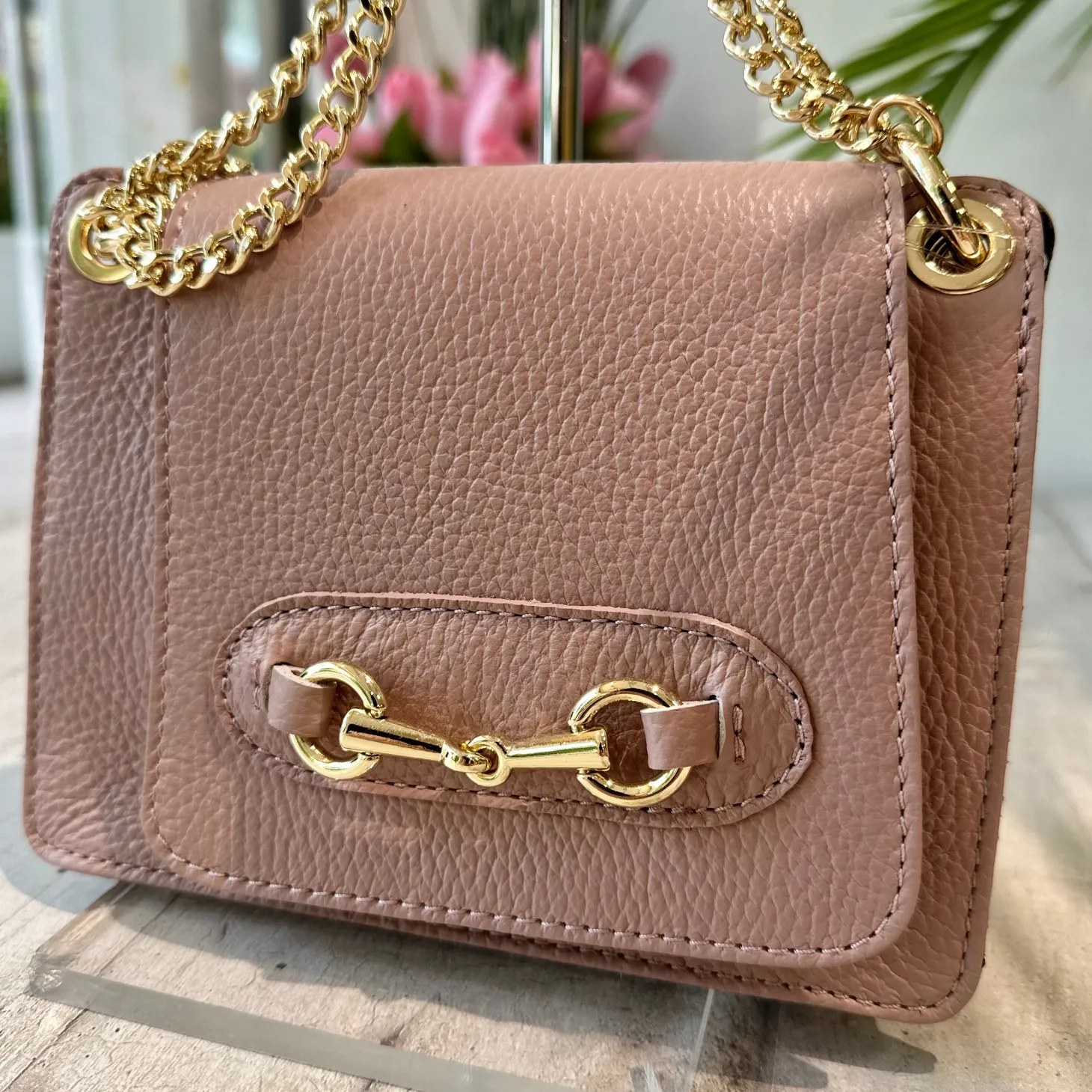 Borsettina Pochette Cipria Mini Tracolla Catena