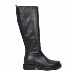 Classic High Boots Camperos Round Toe with Zip in Real Leather