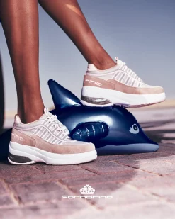 Fornarina Bubble Lacci Platform Zeppa UP SAND Rosa Originali stile ann