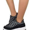 Fornarina Bubble Platform Sneakers with Laces – UP BLACK, 90s Style