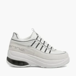 Fornarina Bubble Platform Sneakers with Laces – UP WHITE, 90s Style