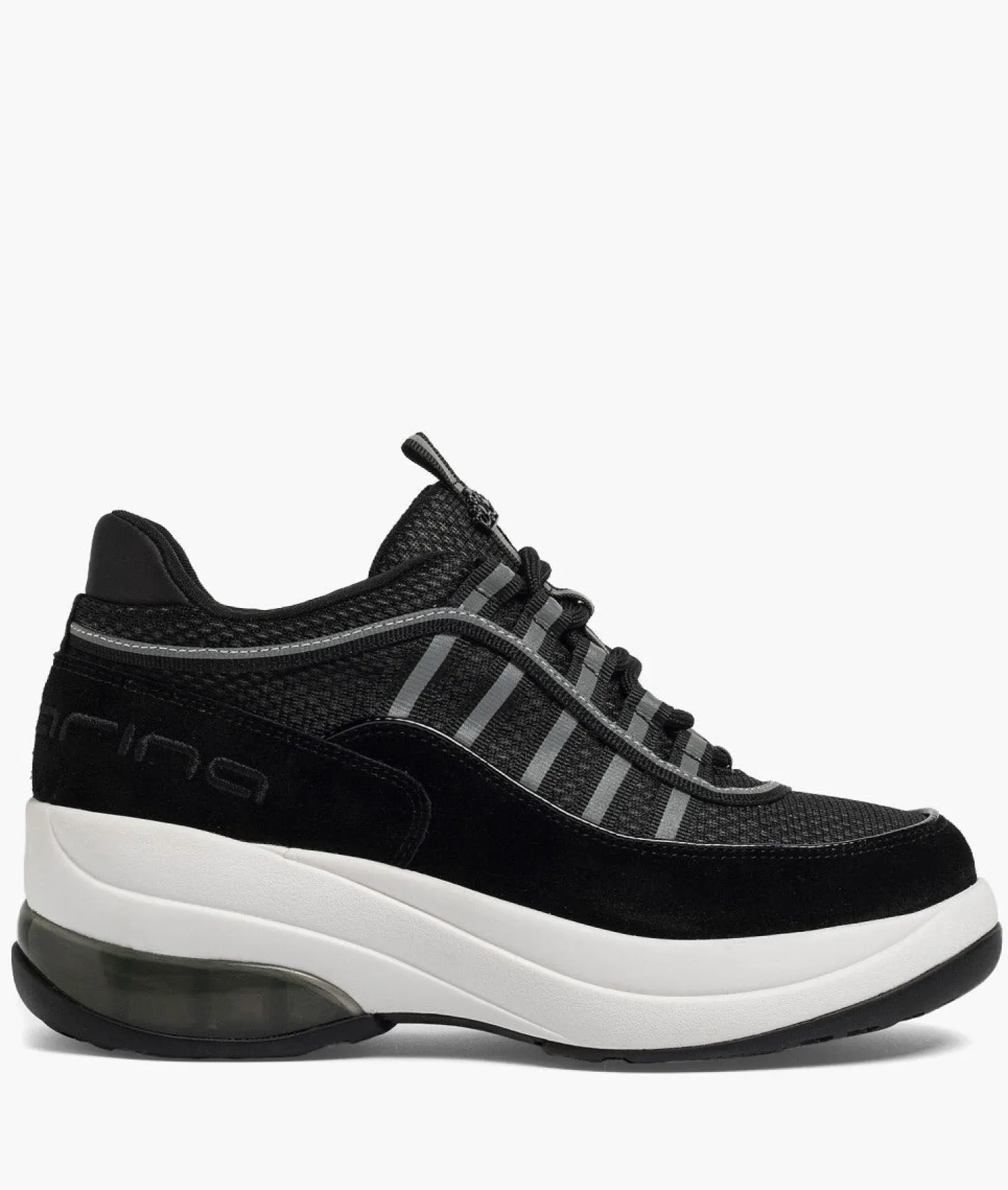 Fornarina Bubble Platform Sneakers with Laces – UP BLACK, 90s Style