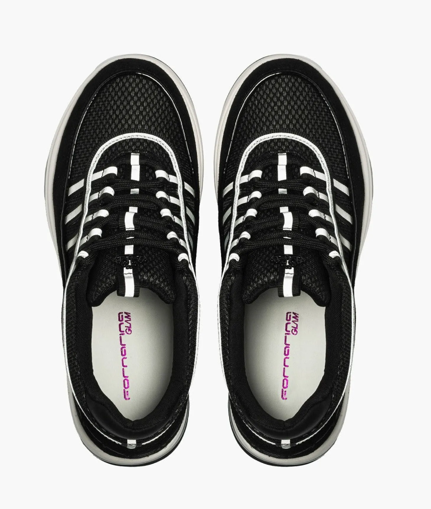 Fornarina Bubble Platform Sneakers with Laces – UP BLACK, 90s Style