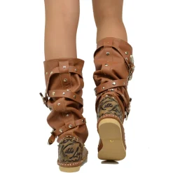 Native American Moccasin Boots in Genuine Leather