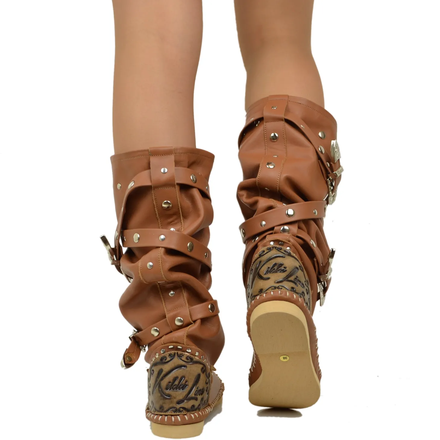 Native American Moccasin Boots in Genuine Leather