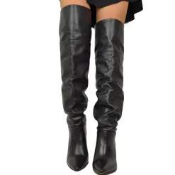 Overknee Leather Stiletto Heel Elegant Knee High Boots