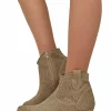 Perforated Suede Ankle Boots – Summer Western Style