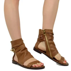 Sandali a Stivaletto Donna Sigaro con Zip Made in Italy