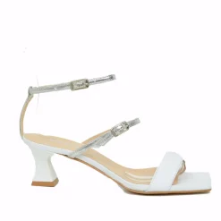 Sandali Donna Bianchi Eleganti con Cinturino Regolabile Made in Italy