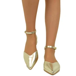 Sandali Donna Platino in Pelle con Cinturino Made in Italy