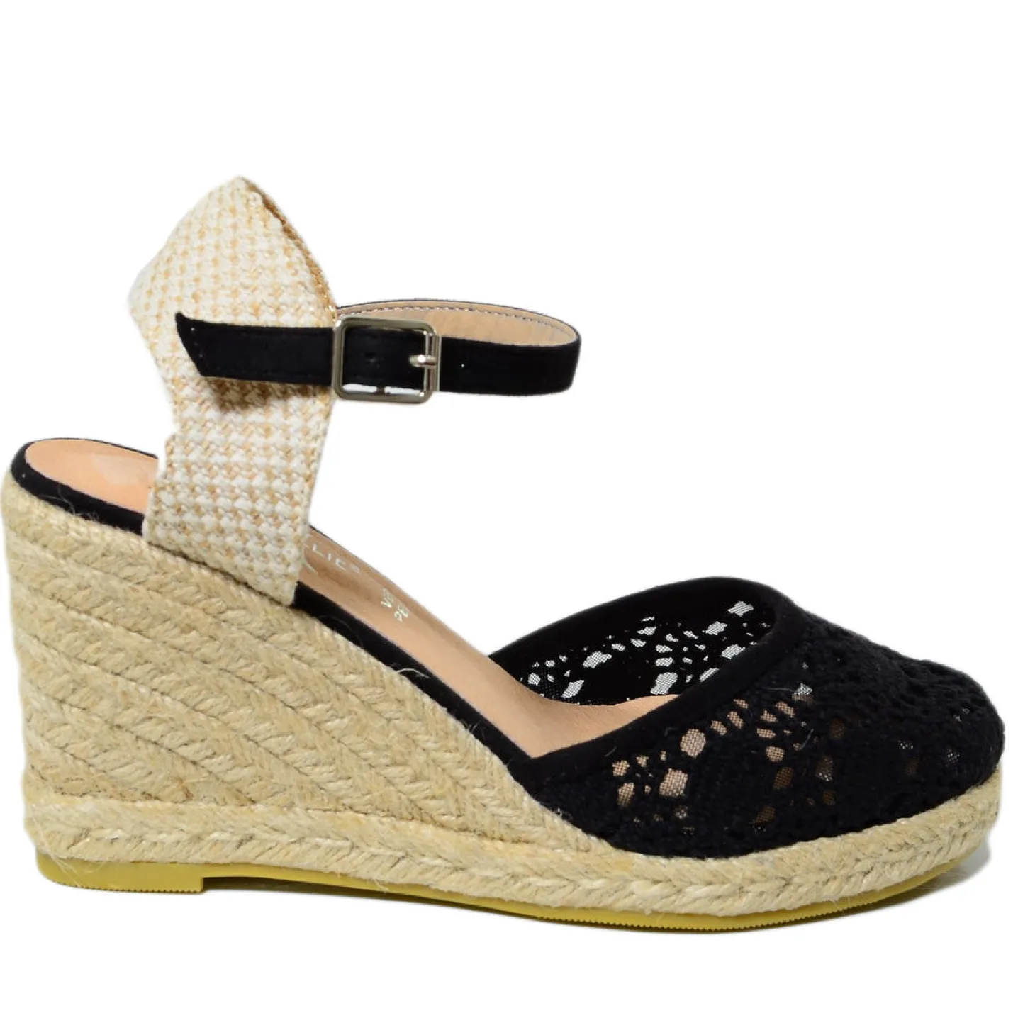 Sandali Espadrillas Platform in Corda in Pizzo