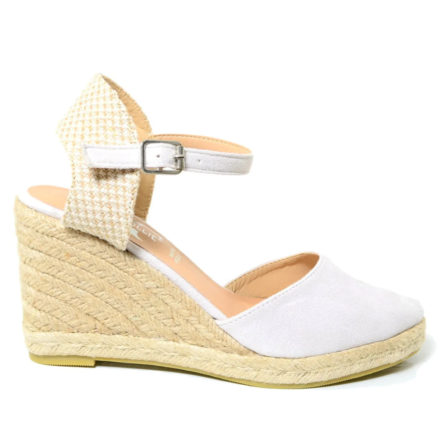 Sandali Espadrillas Platform in Corda Avorio in Ecopelle