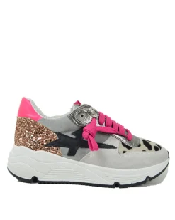 Spring/Summer Sneakers in Fuchsia and Ice Leather