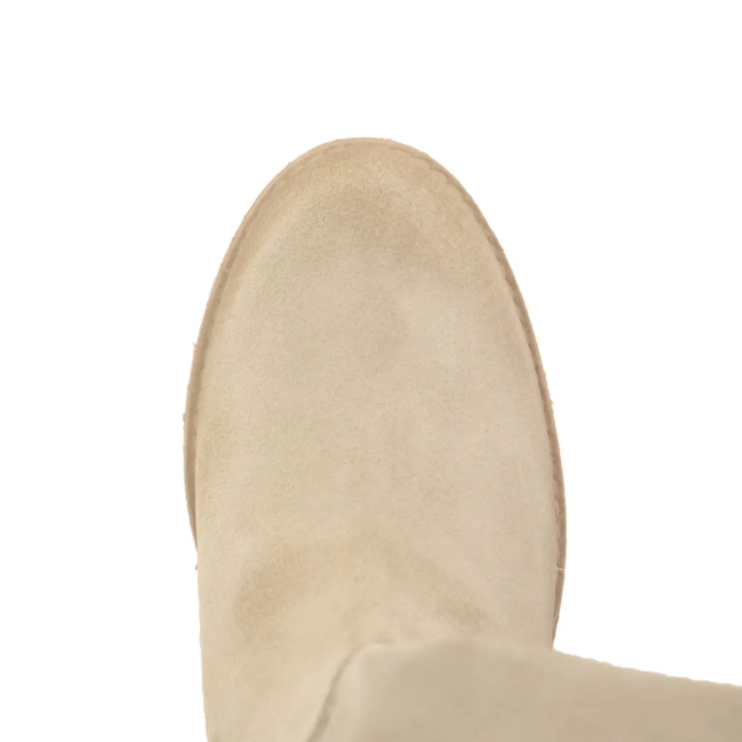 Stivali Camperos Donna Beige in Pelle Scamosciata