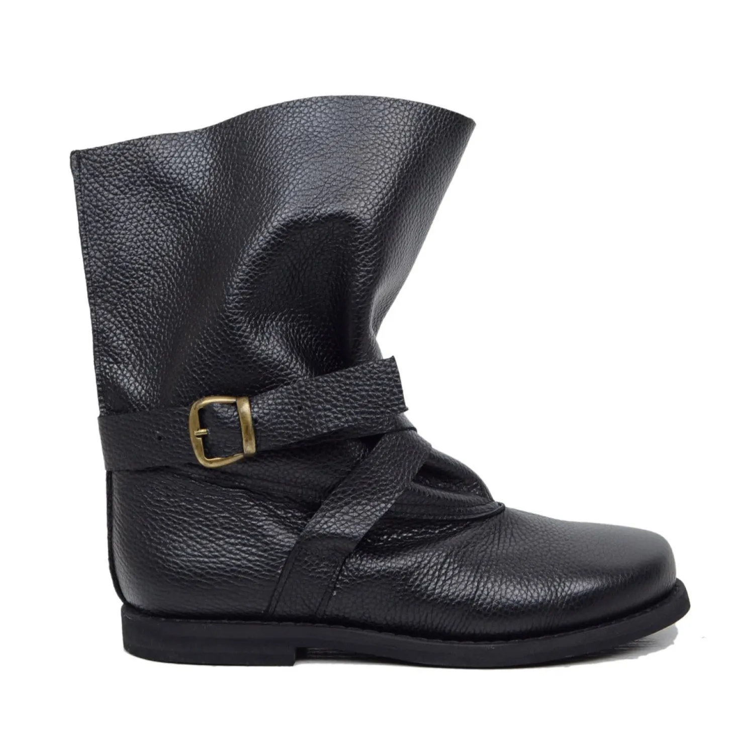 Stivali Polpacci Grossi Black Biker Boots