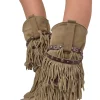 Suede Leather Fringed Cowboy Boots – Wild West Style