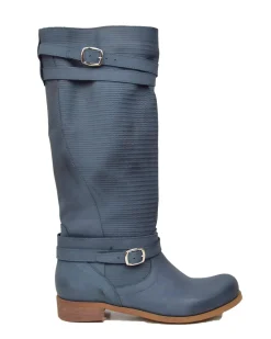 Summer Nubuck Boots – Vintage Blue, Made in Italy