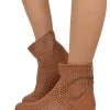 Women's Perforated Ankle Boots in Leather Made in Italy Leather