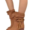 Women's Vintage Effect Leather Ankle Boots – Made in Italy, Cognac